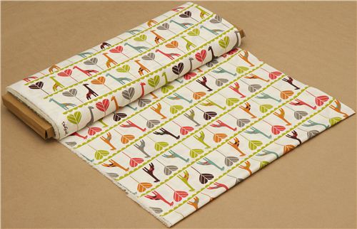 off-white birch animal organic fabric Giraffe Love 3