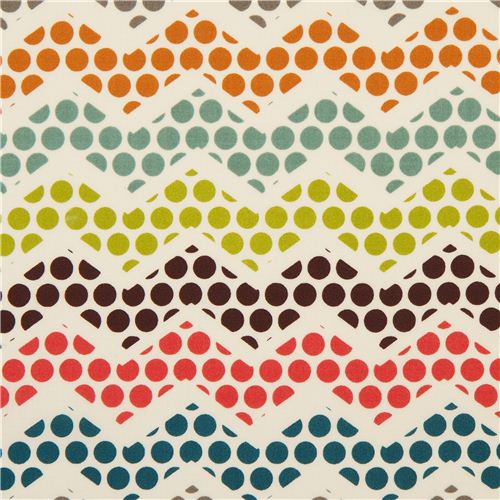 off-white birch organic fabric zig-zag Polka Dance 1