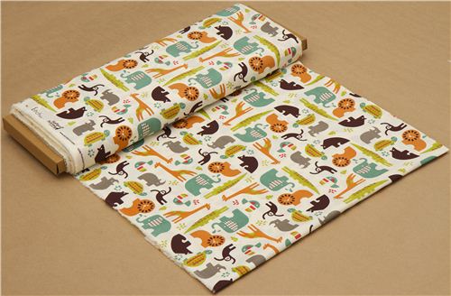 off-white birch safari animal organic fabric Soiree 3