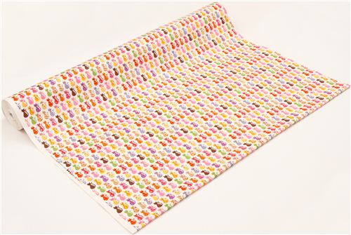 off-white cat oxford fabric by Kokka from Japan 3