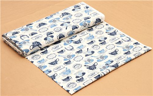 off-white coffee cup fabric Robert Kaufman Parisian Cafe 3