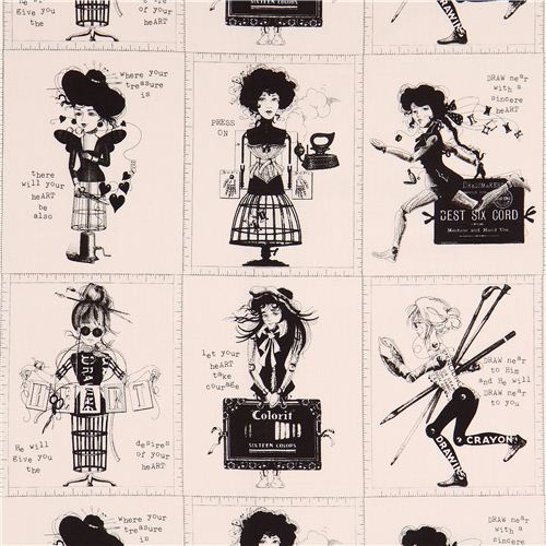 offwhite color book cheater fabric Draw Near Quilting Treasures Fabric