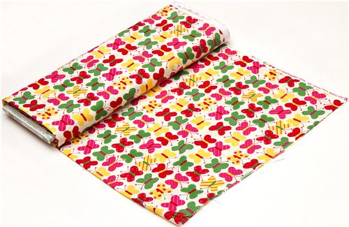 off-white fabric with butterflies Robert Kaufman 3