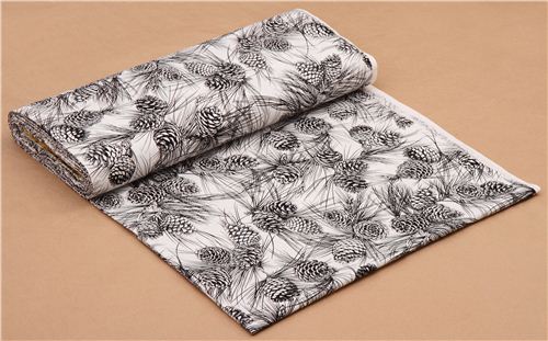 off-white fir cone winter fabric Alexander Henry November Pine 3