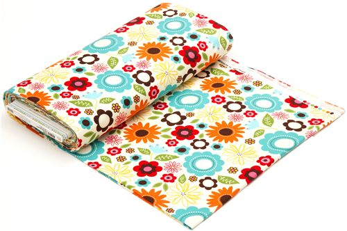 off-white flower flannel fabric by Robert Kaufman 3