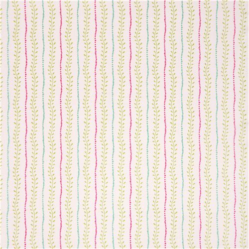 cremeweier Blattranke Blumen Stoff Lily Quilting Treasures 2