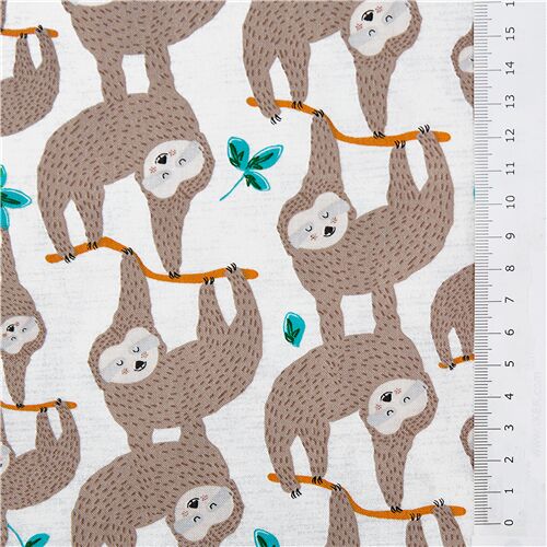 Baby Quilt Faultierstoff Yoga Tiere Yogastoff Mit Faultieren