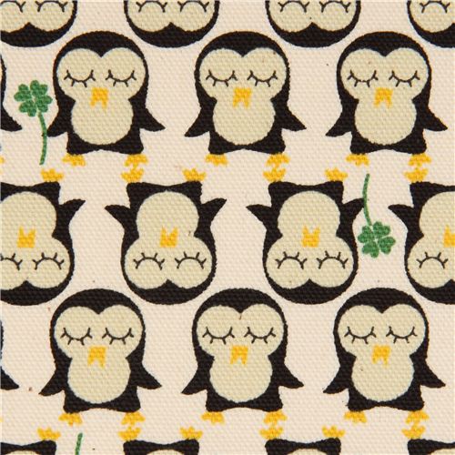 off-white penguin Kokka oxford fabric from Japan 1