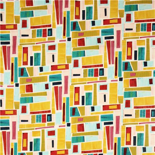 off-white rectangle block fabric by Michael Miller 2