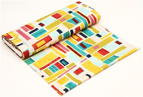 off-white rectangle block fabric by Michael Miller 3