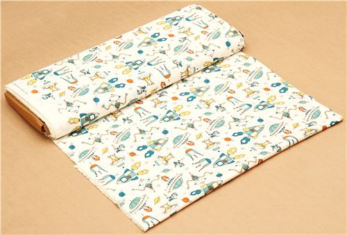 off-white rocket robot birch organic fabric from the USA 3