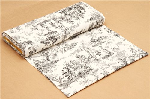 off-white skeleton skull fabric by Alexander Henry USA 3