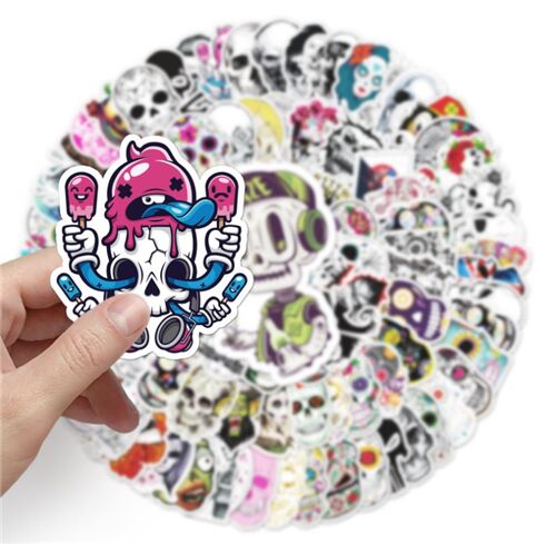 old school skulls diecut sticker pack 50 unique designs sugar skulls 2