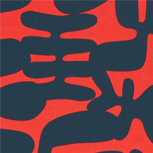 Stoffrest (26 x 114 cm) orange Alexander Henry schwerer Oxford