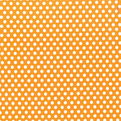 orange Michael Miller polka dot fabric Kiss Dot 1
