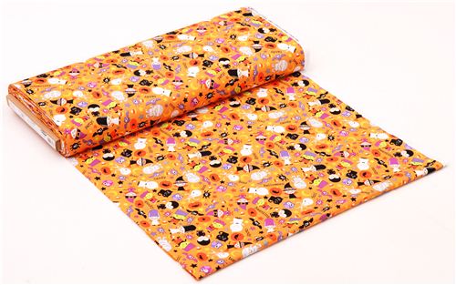 orange Riley Blake children fabric Halloween Parade 3