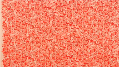 orange Robert Kaufman fabric flower shape Gleaned 2
