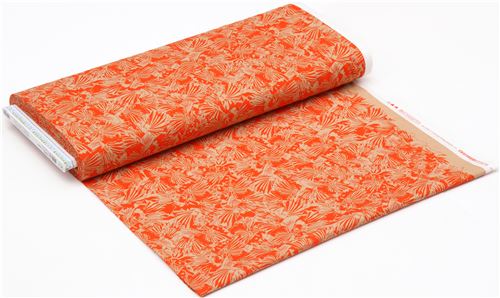 orange Robert Kaufman fabric flower shape Gleaned 3