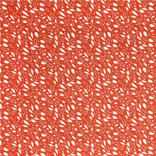 orange 'Swish' leaves Cloud 9 organic cotton fabric 2