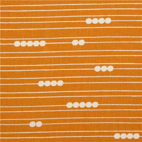 orangener birch Bio-Stoff aus den USA Linien Tupfen Abacus Stoff