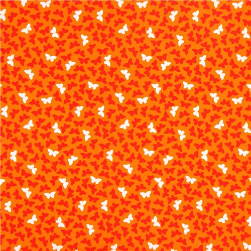 orange butterfly fabric par Robert Kaufman 2