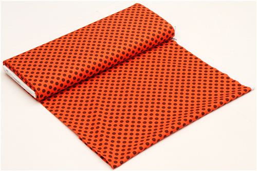 orange dot fabric with brown dots par Michael Miller 3