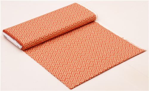 orange footprint pattern fabric by Andover USA 4