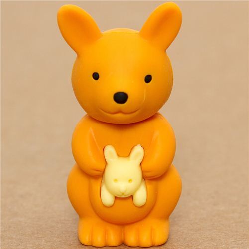 orange kangaroo eraser by Iwako from Japan modeS4u