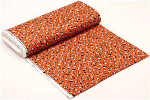 orange mini raccoon animal flannel fabric Timeless Treasures - modeS4u