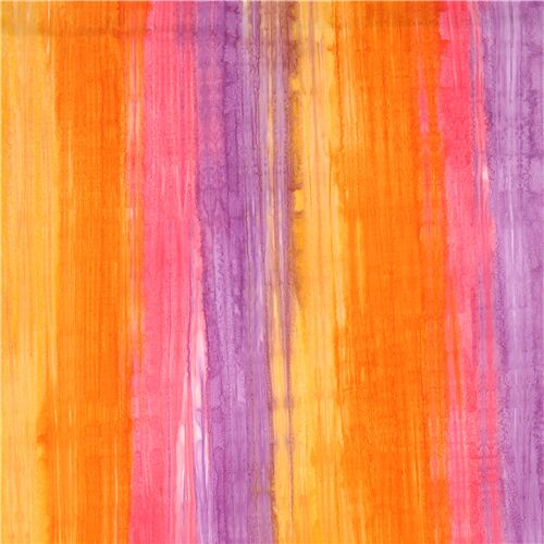orange pink ombre batik stripe fabric by Robert Kaufman modeS4u