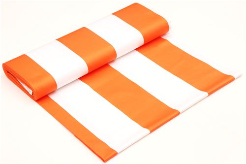 orange stripe cotton sateen fabric Michael Miller 3