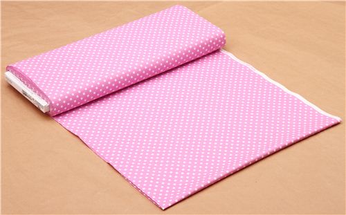 orchid Michael Miller fabric small white polka dots 4