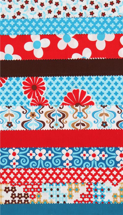 Bio-Stoff B�ndel Blumen Ten-Square Robert Kaufman 2