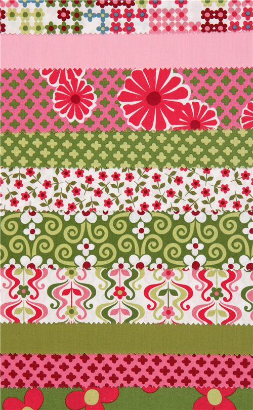 Bio-Stoff B�ndel Blumen Ten-Square Robert Kaufman 3