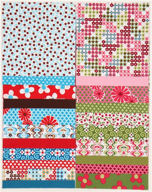 Bio-Stoff B�ndel Blumen Ten-Square Robert Kaufman 4