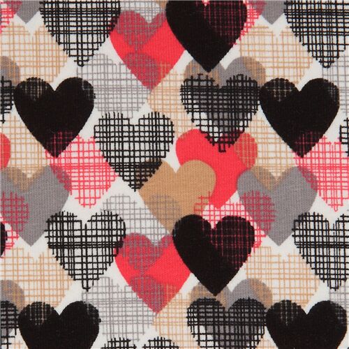 organic heart knit fabric by Stof Fabrics Fabric