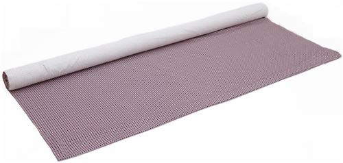 organic stretch knit fabric with white red navy blue triangle by monaluna 3