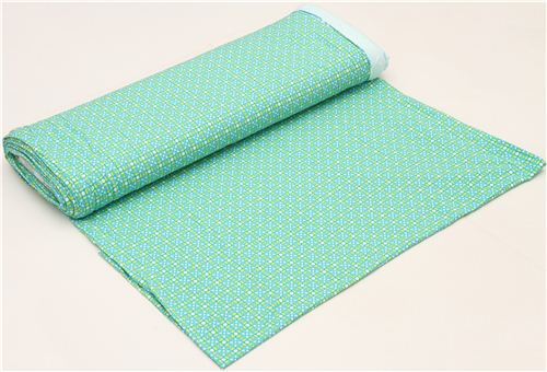 ornament flower knit fabric lime green Robert Kaufman 4