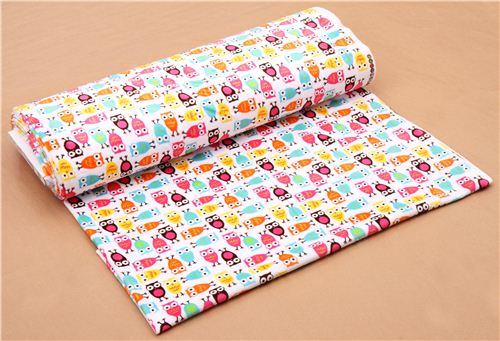 owl minky fabric fleece plush Carnival Robert Kaufman 3