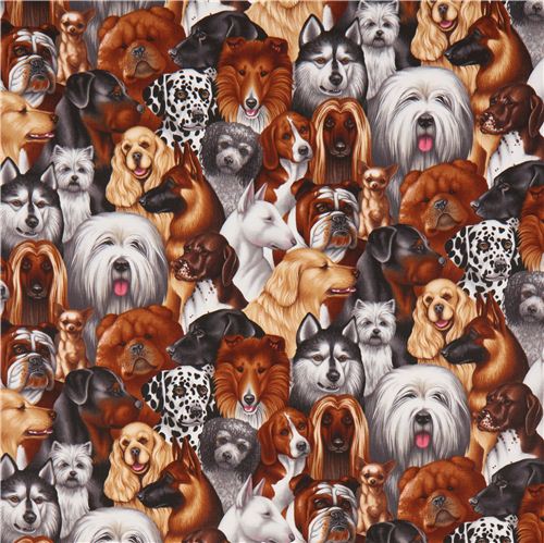 packed dogs Timeless Treasures fabric from the USA 2