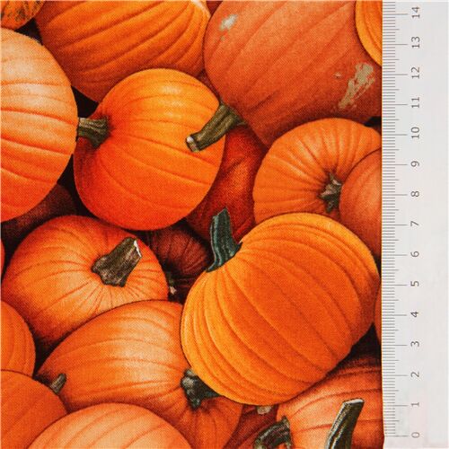 Remnant (45 x 110 cm) - packed orange pumpkin fabric by Elizabeths Studio 2