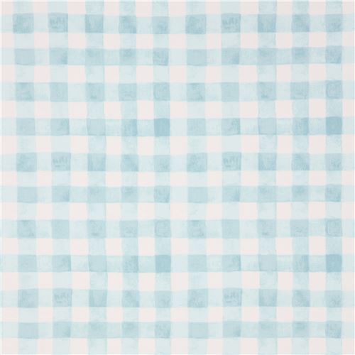 pale blue white checkered fabric by Michael Miller USA 2
