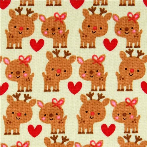 hellgrner Riley Blake Rentier Xmas Stoff 'Santa Express' 1