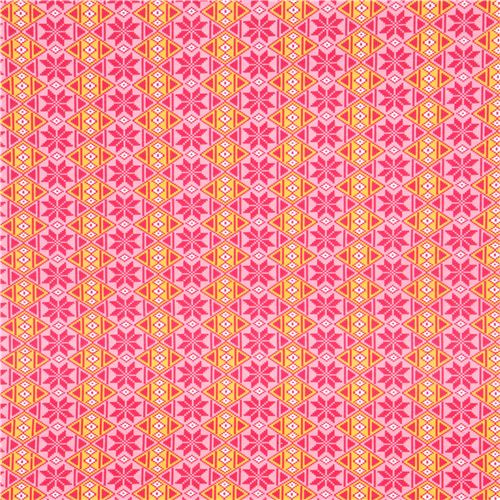 pale pink argyle pattern Michael Miller interlock fabric 2