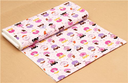pale pink ballerina fabric with hearts Timeless Treasures 3