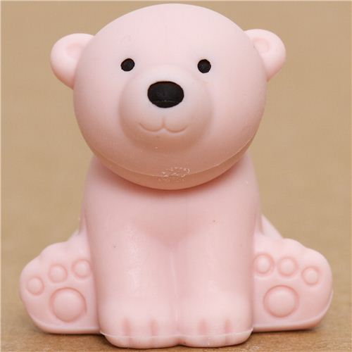 pale pink polar bear eraser by Iwako from Japan modeS4u