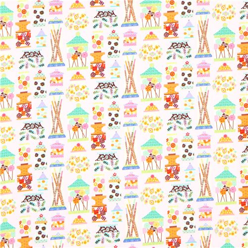 pale pink candy jars fabric by Timeless Treasures USA 2
