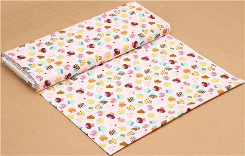 pale pink cupcakes fabric by Timeless Treasures USA 3