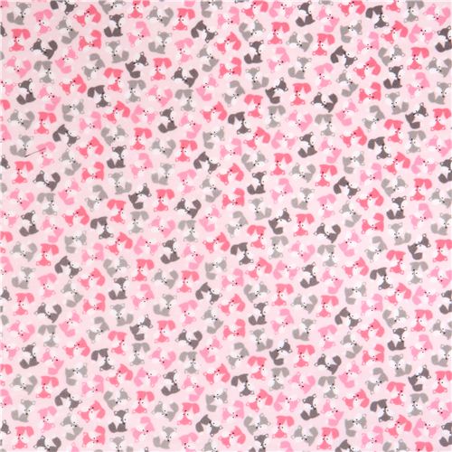 pale pink fox flannel fabric Urban Zoologie Minis Baby Pink by Robert ...