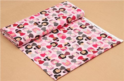 pale pink girl princess fabric by Robert Kaufman USA - modeS4u